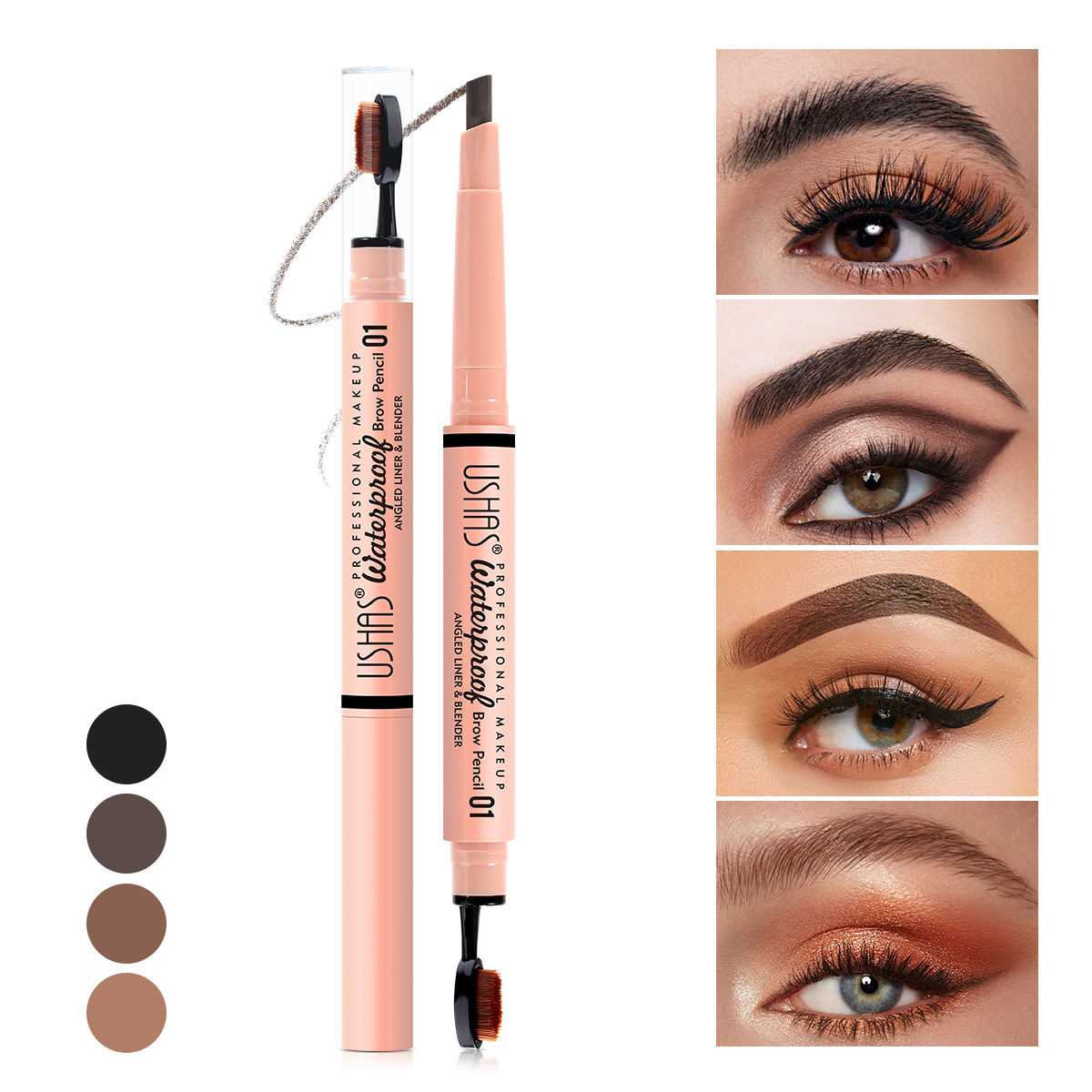 USHAS Amazon Cross-border spot crema de tinte de cejas juego de cepillos de cejas, cejas impermeables de larga duración, manchas TP353