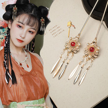 汉服簪子古风发簪简约现代盘发钗流苏发簪古装未镶嵌步摇女簪配新