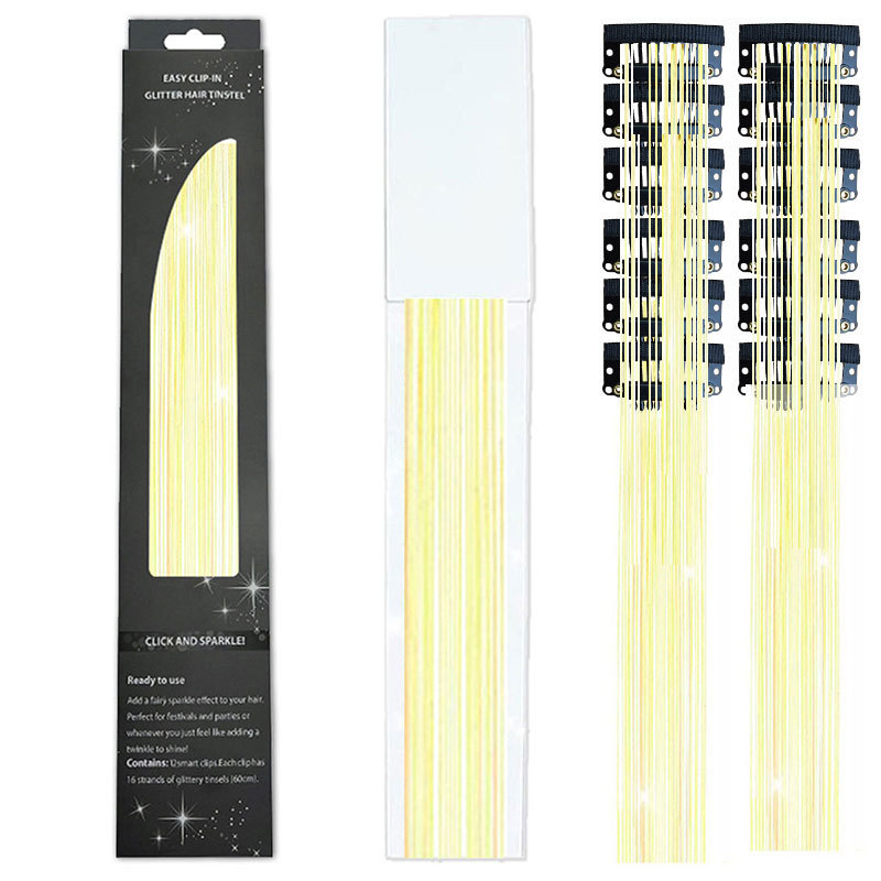 Amarillo fluorescente BB clip tipo C (12 negro en caja)