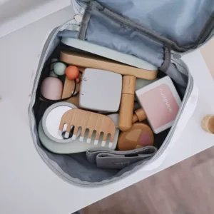 Деревянная игрушка для макияжа, реалистичная расческа, помада, духи, семейная сумка, комплект