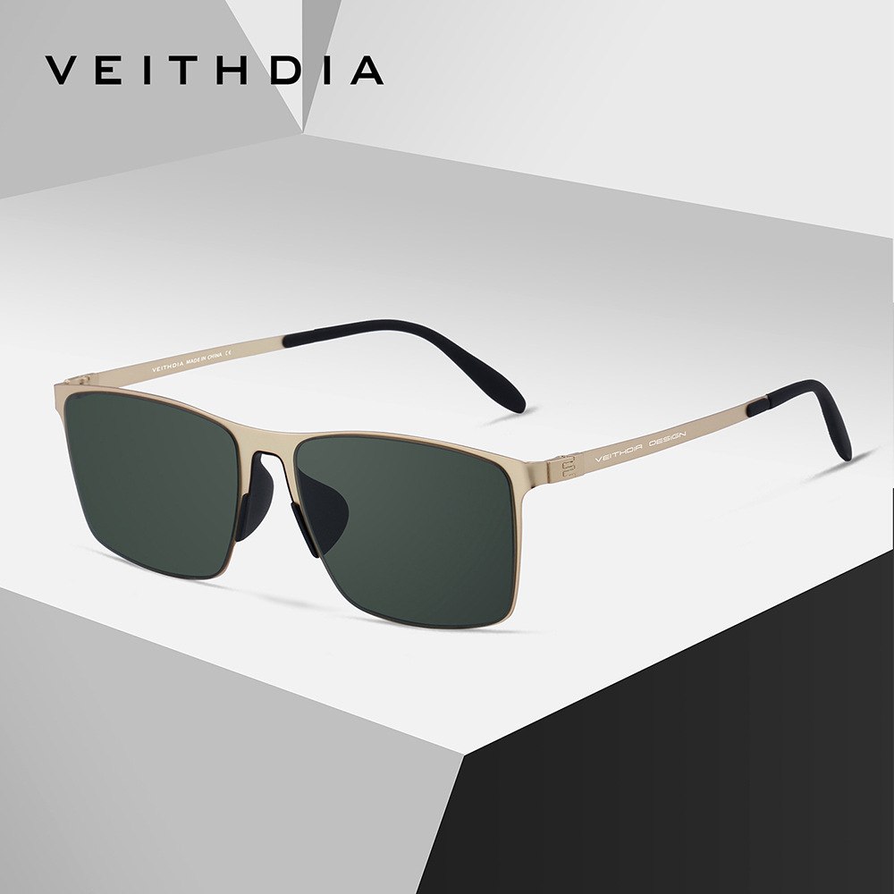 Gafas de sol de alta definición de metal, protector solar polarizador de nailon para hombre, protección UV, gafas deportivas con montura cuadrada, spot en vivo 8212