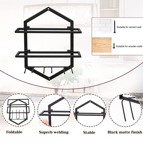 Creative iron wine rack wall hanging wine glass rack upside down home wall goblet wall wine bottle rack decoration