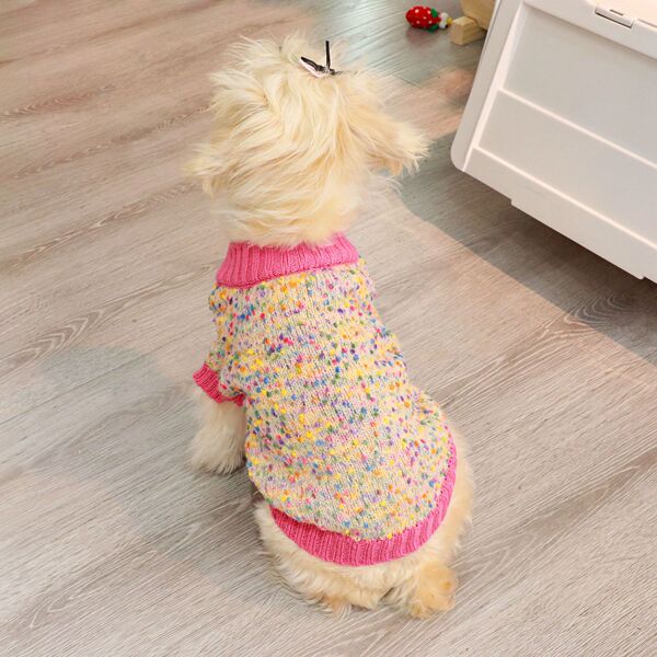 New knitted cardigan for small and medium-sized dogs Bichon Frize…