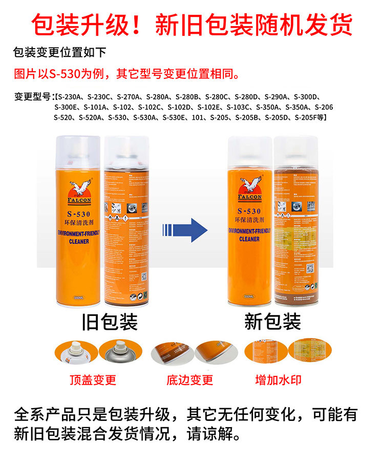 FALCON包装变更说明