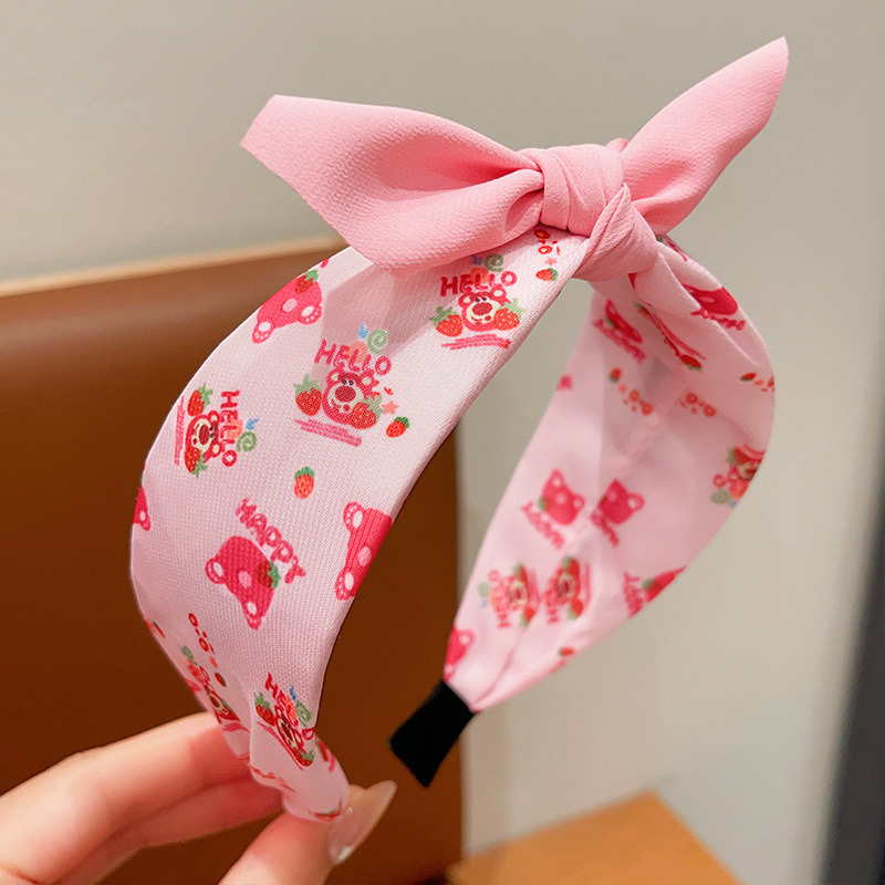 Bebé antideslizante no estrangular bandas de cabello para niñas bandas de cabello de borde ancho bandas de cabello para niños Kulomi arco bandas de cabello