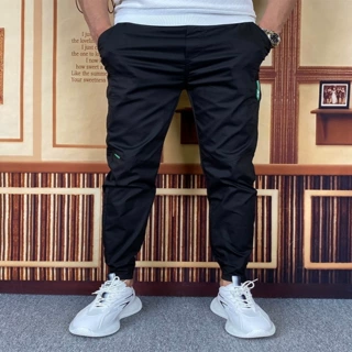 春夏季薄款休闲裤男裤子男款2024百搭弹力青少年小脚工装裤束脚裤