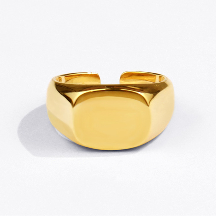 Fashion frigid scenery ring women's opening very simple fashion fashion geometric square ring jewelry wholesale