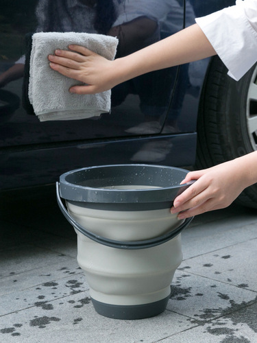 5ZV7 Wholesale Outdoor Folding Bucket Travel Portable Silicone Plastic Basin Car Storage Washbasin Extension