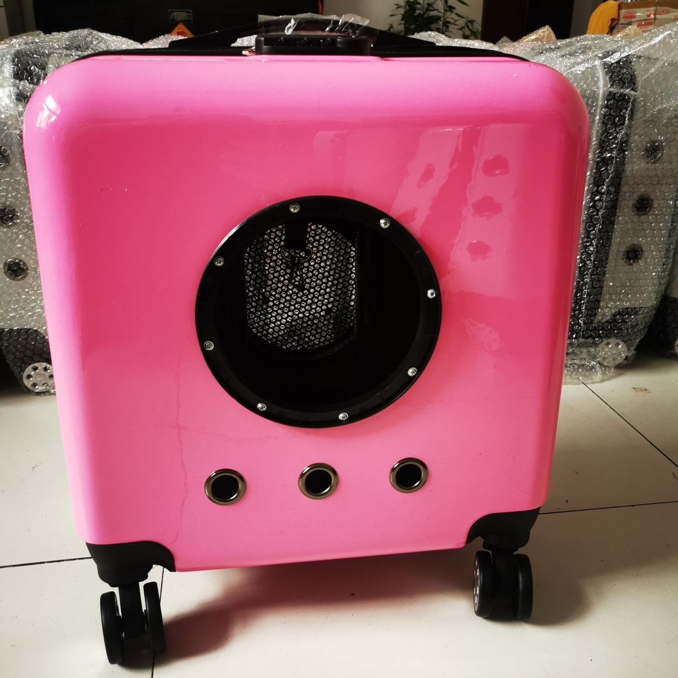 Box Space Capsule Pet Universal Wheel Dog Carrier Cat Outdoor Rolling Su Hong_voghion.com
