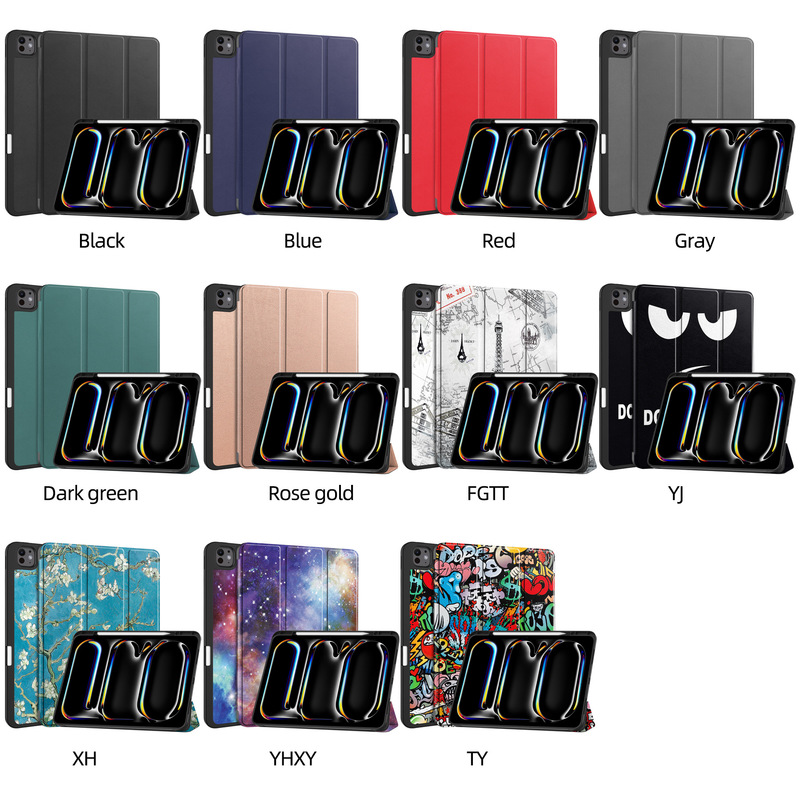Suitable for 2024 iPad Pro13 Tablet Protective Case Air13 Custer 70% off Tpu Pen Slot Painted Leather Case