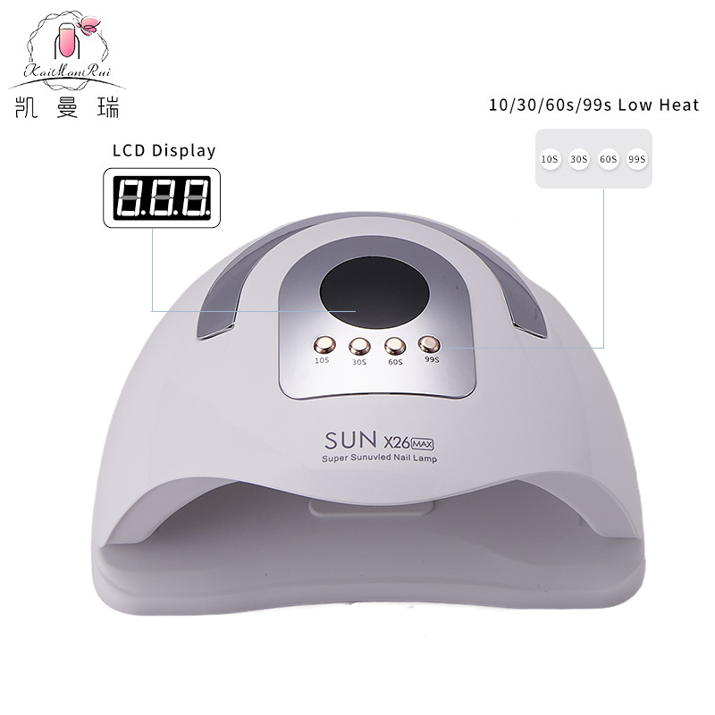 380W luz de manicura de alta potencia lámpara de fototerapia de mano luz roja inteligente manicura máquina de secado rápido pegamento de manicura lámpara de horneado transfronteriza