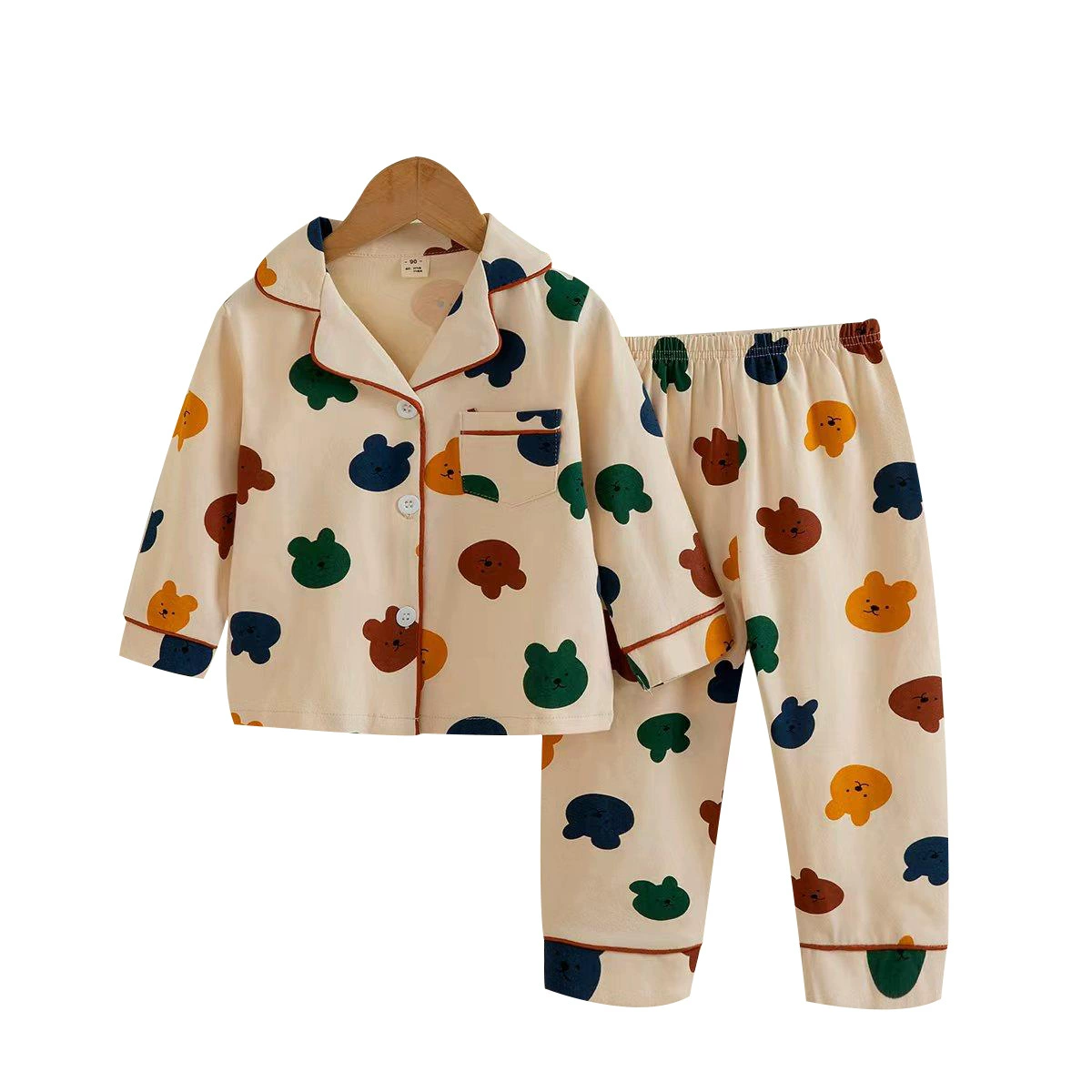 Children's long-sleeve, pijama, set, cardigan, cartoon trousers, children's clothing