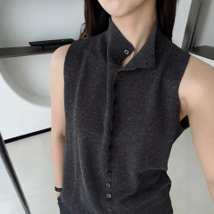 服の番号は自分で作った濃い灰色の亜麻の甲の女性の薄い金の復古の気質の外で文芸の優しい韓系の春夏の上着を着ます。