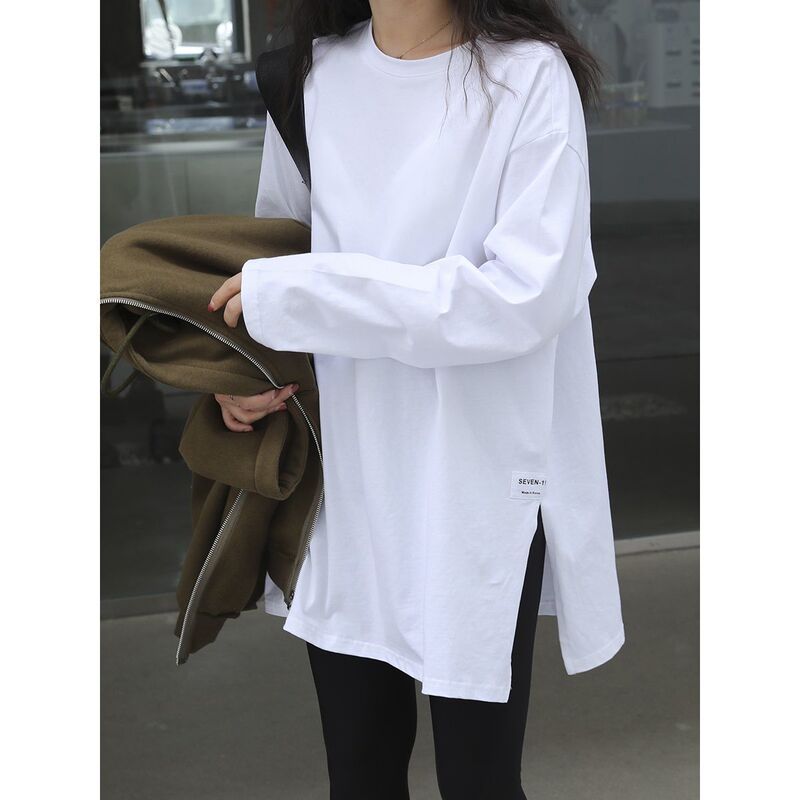 Plus-Size Women's Base Layer Shirt for 300-Pound Women, 240-Pound Long-Sleeve T-Shirt for Autumn, Paired with a Sweatshirt as an Inner Layer Plus-Size Women's Base Layer Shirt for 300-Pound Women, 240-Pound Long-Sleeve T-Shirt for Autumn, Paired with a Sweatshirt as an Inner Layer