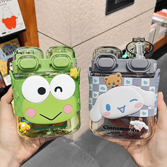 Sanrio Hello Kitty Mi Mi Children's Water Cup Women's New 2024 Double Drinking Portable Student Cup with Straw