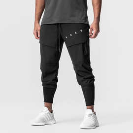 男装春秋季男士休闲裤美式青年修身型运动长裤多袋跑步小脚裤子男