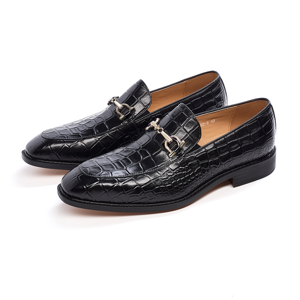Zapatos de Cuero Tipo Mocasín para Caballero, Zapatos Formales para Boda, Cena, Negocios, Zapatos de Cuero Puro para Hombre, Transpirables, Formales para Negocios
