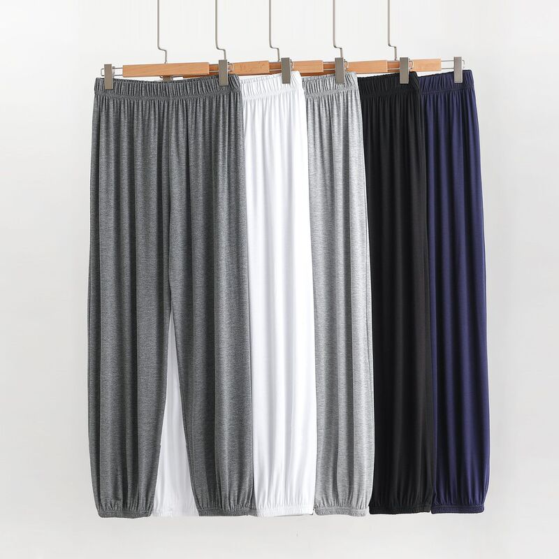 Spring and Autumn New Men's Modal Loose Casual Foot Pants plus size Breathable Simple Sports Pants Spring and Autumn New Men's Modal Loose Casual Foot Pants plus size Breathable Simple Sports Pants
