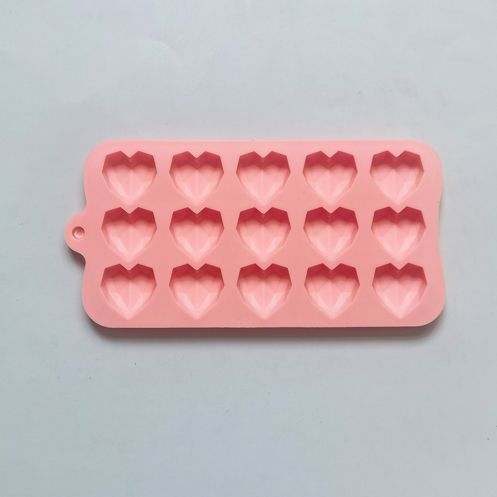 15 diamantes amor chocolate 68 molde de silicona pastel helado pudín molde de postre jabón utensilios
