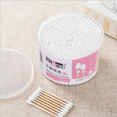 500 Pieces of Large Round Boxes of Double-Ended Cotton Swabs Disposable Makeup Cotton Pads for Home Use Beauty Makeup Remover Chilamei Cotton Swabs