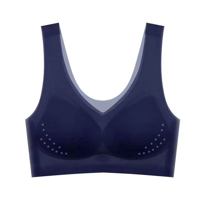 Ropa interior sin marcas delgada transpirable sin anillo de acero, chaleco deportivo anti-caída, sujetador de mujer, copa fija