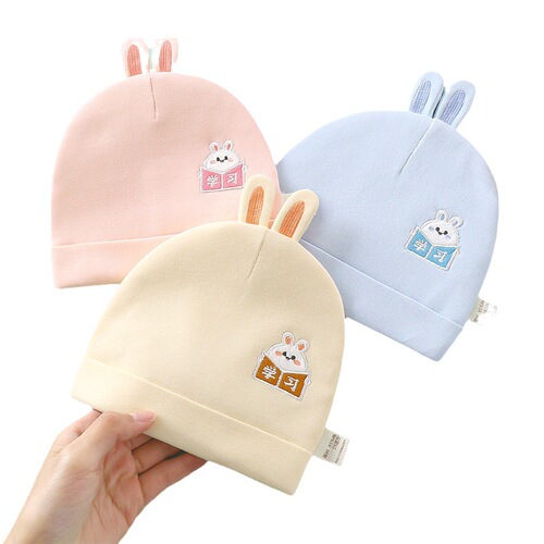 Baby fetal cap spring and autumn newborn fetal cap summer fontanelle cap 0-6 months cute newborn baby hood
