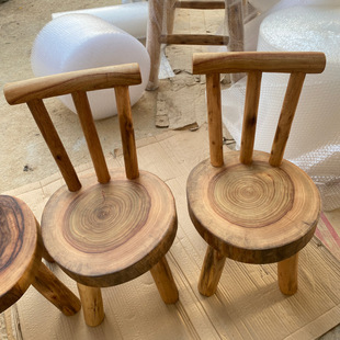 Camphor Wood Chair with Natural Wood Backrest, Master Chair for Home Use, Solid Wood Stool for Balcony, Leisure Dining, Tea Room Bench, Coffee Table