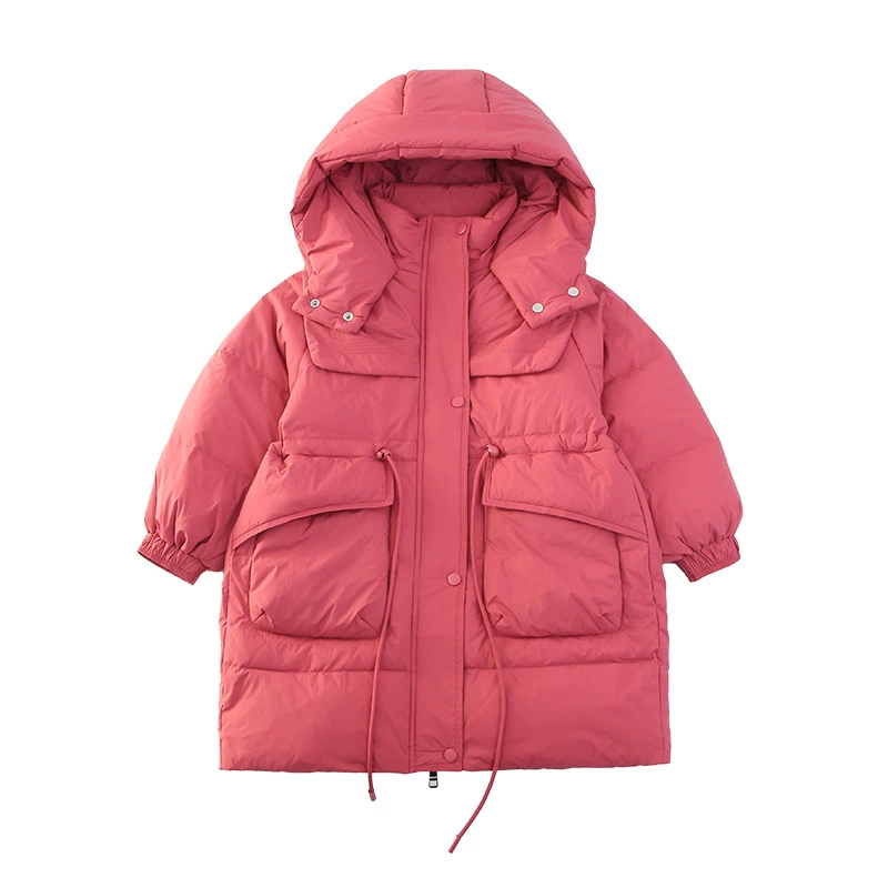Brace, long hoody, keep warm winter down jacket, for teenagers, increased thickness, mid-length, western style