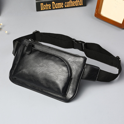 Men's waist bag, chest bag, cross-body bag, casual bag, small cross-body mobile phone, Korean version, single shoulder men's bag, trendy men's small bag