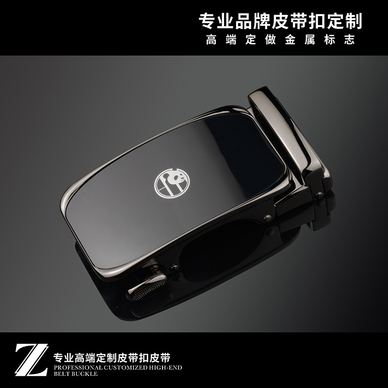 生產加工熊貓標自動皮帶扣男士新款合金配件皮帶頭休閒皮帶扣頭