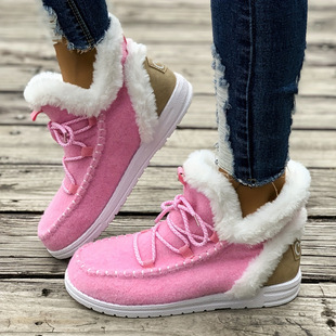 T 71687 Fleece Lined Ankle Boots �ӽqϵ����Ͳ��Ь�羳��