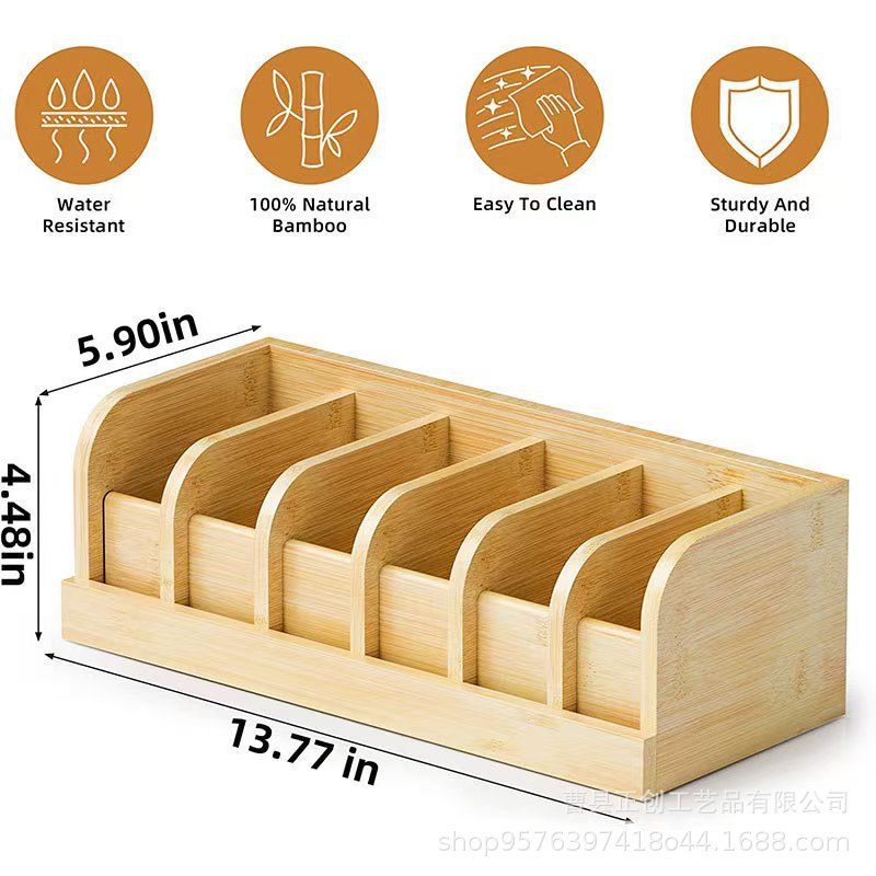 Bamboo Belt Storage Box Home Wardrobe Countertop Organizer Box Cloakroom Belt Watch Storage Box Display Box