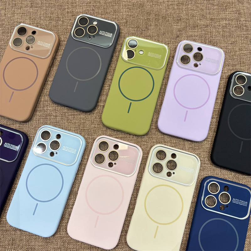 Standard Product Suitable for Apple 17Air Mobile Phone Case 14 Wholesale 16 Export Cross-Border 13 Large Window 15Pro Liquid Magnetic Suction