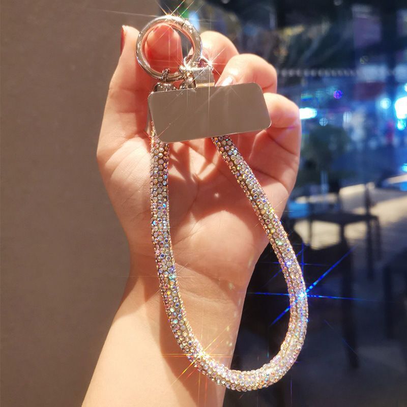 Mobile Phone Lanyard Hanging Chain Clip Short Pendant Classy Luxury Thick Rhinestone Strong Universal Fashion Wrist Sling