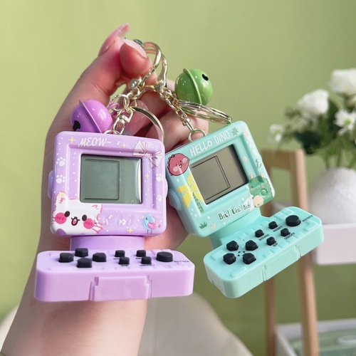 Creative mini handheld computer electronic game console keychain exquisite fashion bag casual small pendant wholesale