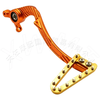 motorcycle brake pedal, Other brake systems - orange-brake-lever-gold-long-brake-head