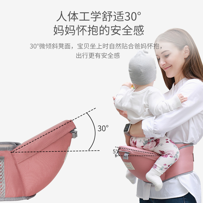 Nuevo taburete de cintura para bebé transpirable de verano, sosteniendo el artefacto del bebé, el bebé abraza la espalda antes de salir, correas transpirables cruzadas cuatro estaciones