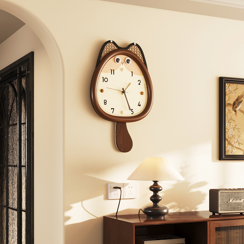 ♤ No Punching Clock Wall Clock Living Room 2024 New Popular Creative Clock Home Modern Simple Fashion Wall Hanging