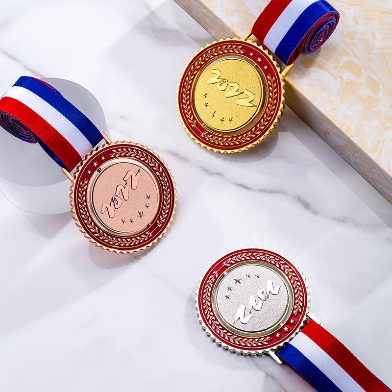 New Metal Listing Creative Rotation Medal Marathon Children's School Games Competition Champion Gold Silver Bronze Award New Metal Listing Creative Rotation Medal Marathon Children's School Games Competition Champion Gold Silver Bronze Award