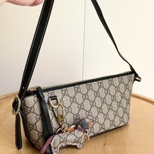 包包女2025新款老花简约百搭包轻奢实用潮大气单肩斜挎包女士挎包