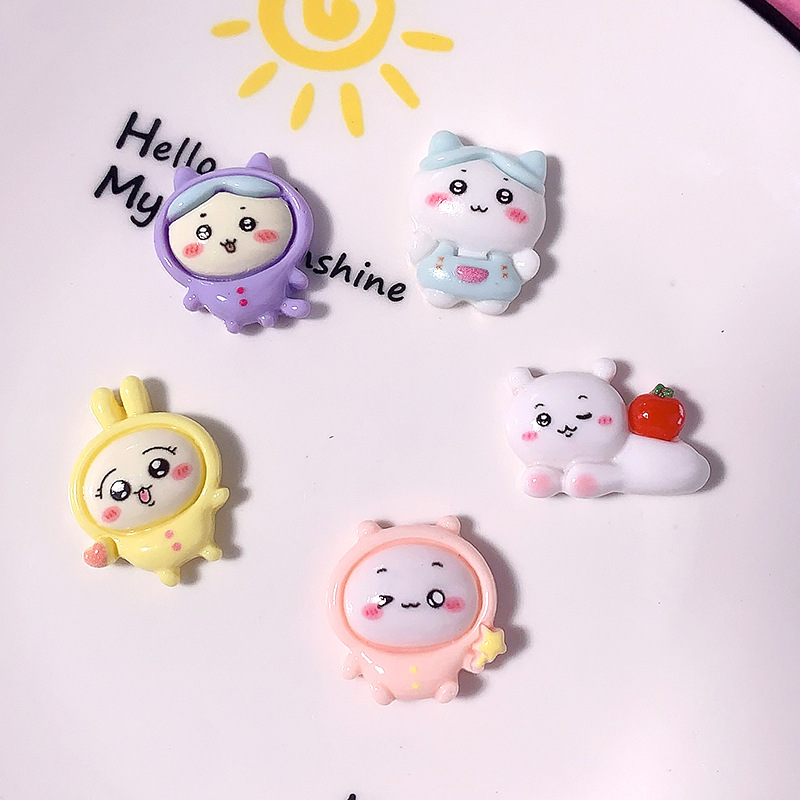 Nuevos dibujos animados Ji Kawaddi accesorios de resina crema pegamento para el cabello clip para el cabello caso de teléfono móvil colgante botón de zapatos muñeca