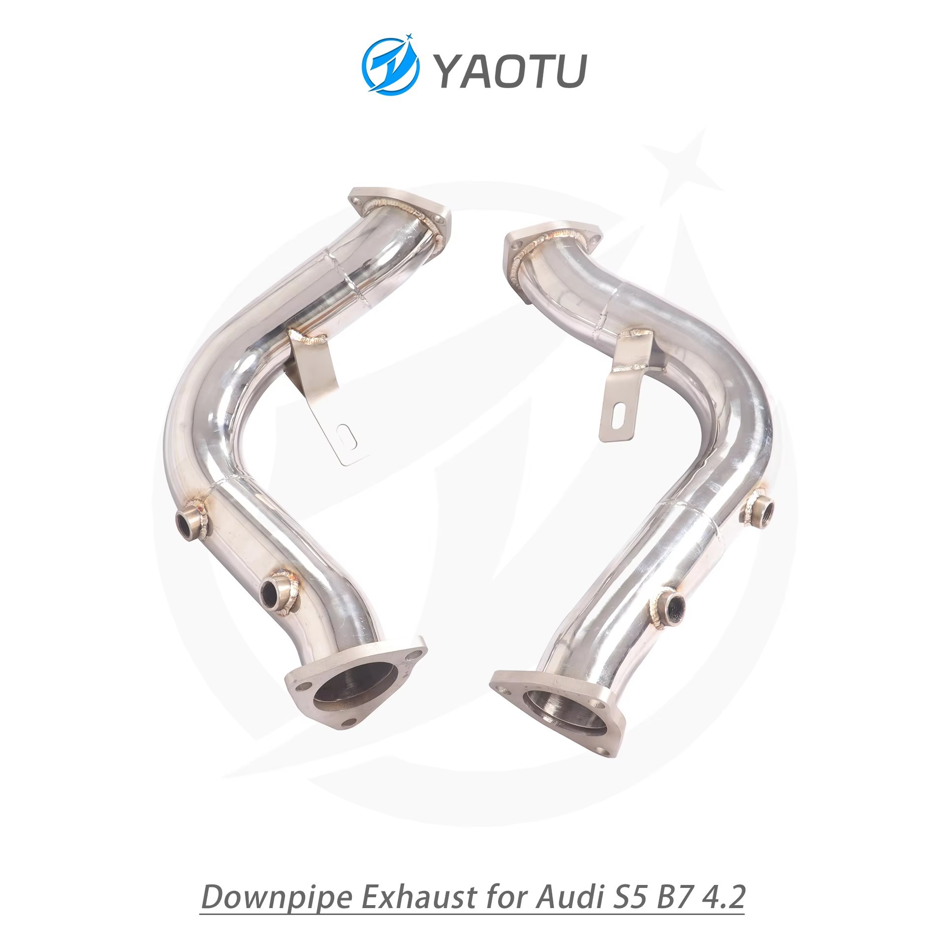 Suitable for Audi S5 B8 Coupe 4.2L Stainless Steel Polished Downpipe High Performance Exhaust Pipe
