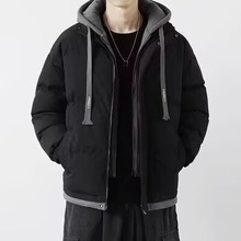 跨境新款羽绒棉服男女款冬季加厚休闲棉衣男装棉袄ins假两件外套