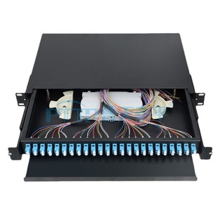 PUtian Taiping 24-port 19”-inch 1U Rack-moUnted. PUll-oUt 48-core LC Fiber Optic Patch Panel Terminal Box