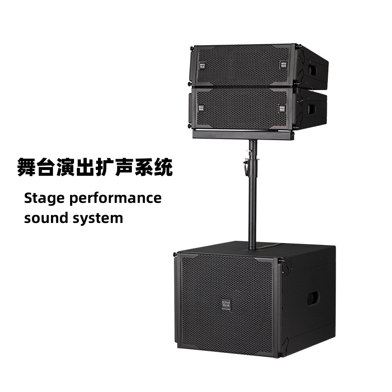 Equipo de sonido de escenario móvil de rendimiento al aire libre doble altavoz de matriz lineal de 6.5 pulgadas conjunto de sonido de matriz lineal activa