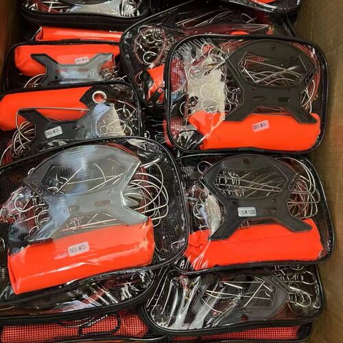 Stainless steel fish lock, fish lock, live fish buckle, skewered fish, 5 meters, 5 buckles, 10 meters, 10 buckles, fishing gear accessories