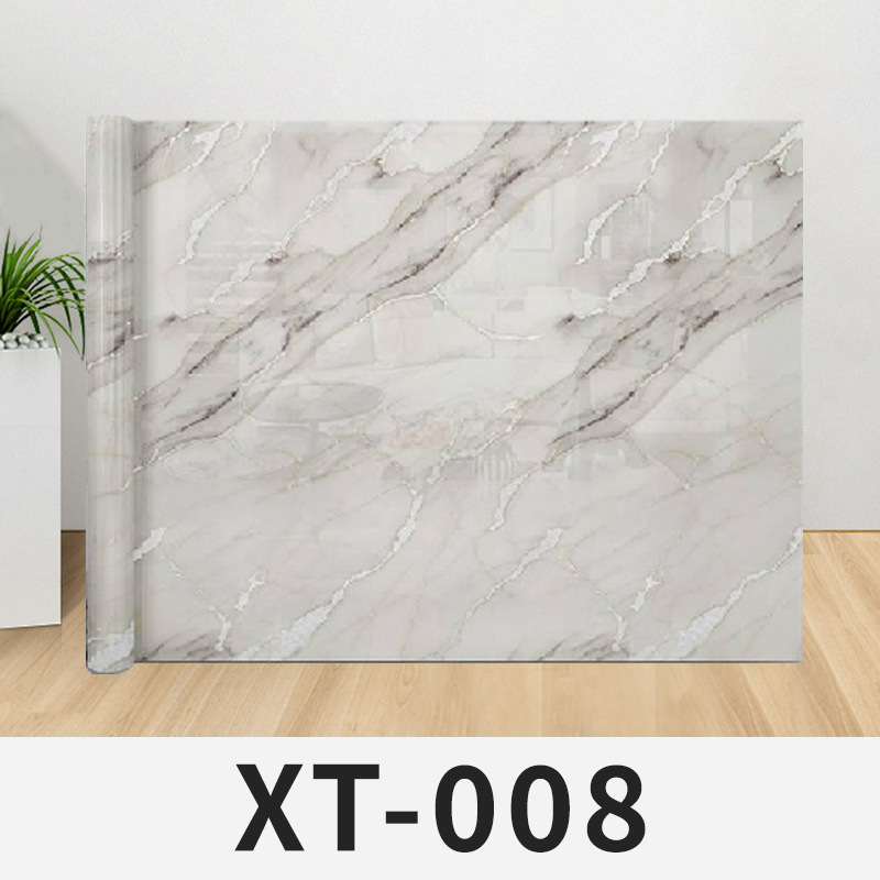 Papel pintado de mármol autoadhesivo a prueba de humedad fondo pegatinas de pared decoración de pared cerámica imitada pegatinas de pared estampadas PET