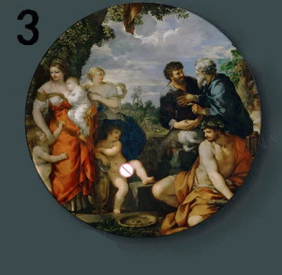Декоративная тарель с масляной росписью Louvre, европейская настенная керамическая панель, декоративная тарелка для гостиной, для винного шкафа или ТВ-тумбы