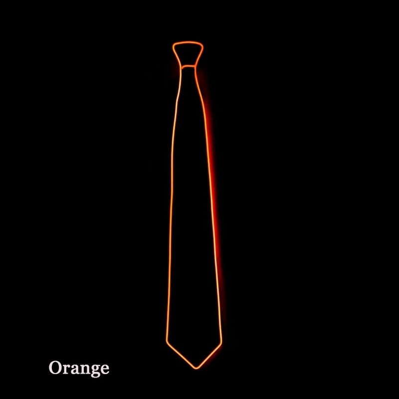 Fabricante al por mayor EL corbata luminosa nueva corbata creativa luminosa luz de noche bar ambiente accesorios accesorios corbata LED