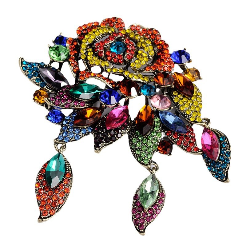 Broche vintage de luxe, grande taille, style baroque rétro élégant et classique, disponible en stock, vente en gros et dropshipping._voghion.com